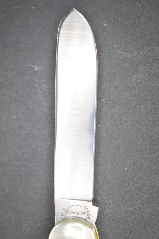 Remington R4466 Muskrat Bullet Knife, 2 Blades, Imitation Stag Handles, Wit