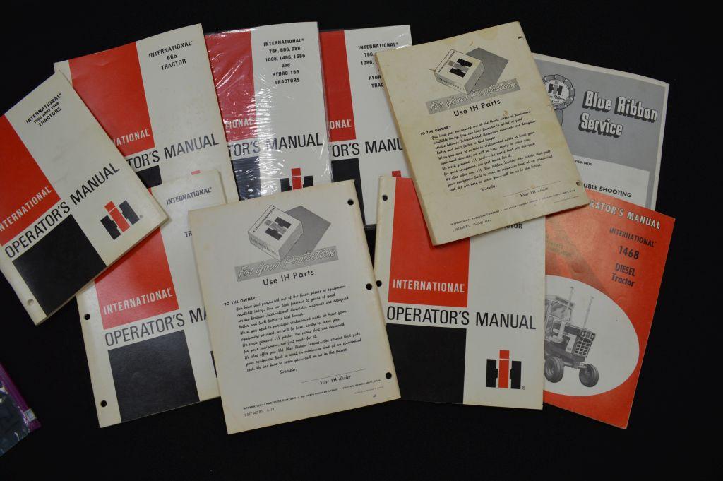 Group of 10 Books on IH 56 66 86 68 Series Tractors Including Blue Ribbon H