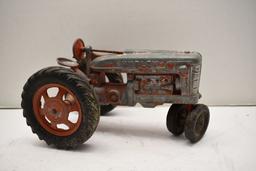 Hubley Narrow Front Tractor, w/ Spring Loaded Seat, Missing Most of Paint