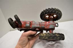Hubley Narrow Front Tractor, w/ Spring Loaded Seat, Missing Most of Paint