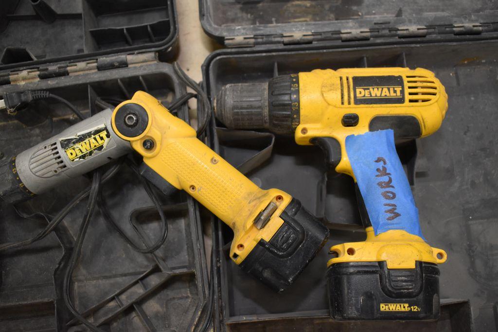 Pair of DeWalt Cordless Tools: Drill Driver #DC727 and 7.2 V Heavy Screw Dr