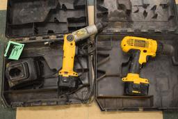 Pair of DeWalt Cordless Tools: Drill Driver #DC727 and 7.2 V Heavy Screw Dr