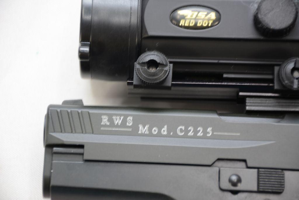 RWS Germin Sig 225/P6 CO2 Pellet Pistol, .177cal with BSA red dot sight, used excellent condition