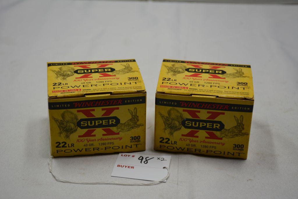 Winchester Super X, 100th Anniversary, .22LR, 40gr, 2 boxes of 300rds each, x2