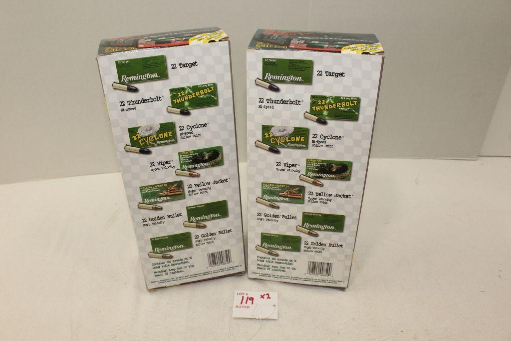 Remington 1999 Racecar tins 2nd Edition, each tin contains 7 boxes of 50rds in each tin, x2 tins