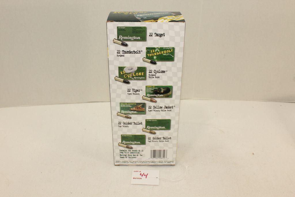 Remington Bullet Ltd Edition Racecar Tin, w/7 boxes of 50rds each of various .22LR (350rds total)