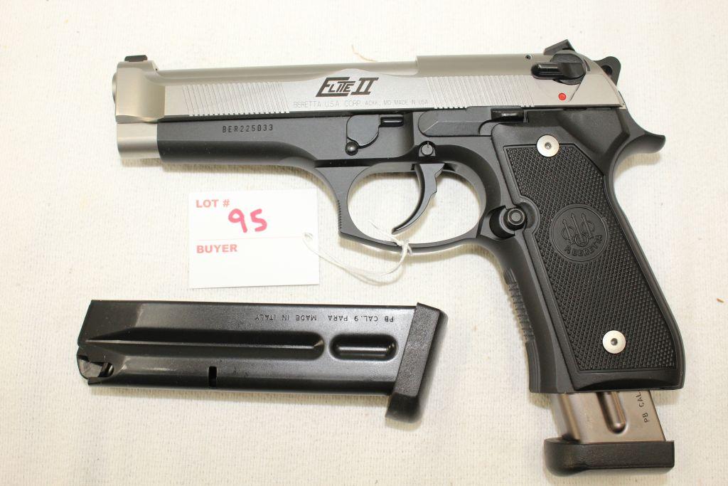 Beretta 92 G Elite2 , Novak Target Pistol, Brigadier Slide-Novak Sights and magazines, s/n BER225033