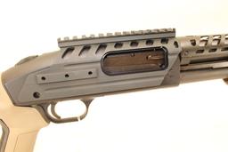 Mossberg Model 500, 12 gauge pump, collapsible stock, Talon F/E, 18.5" Barrel, matte with heath shie