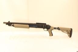 Mossberg Model 500, 12 gauge pump, collapsible stock, Talon F/E, 18.5" Barrel, matte with heath shie