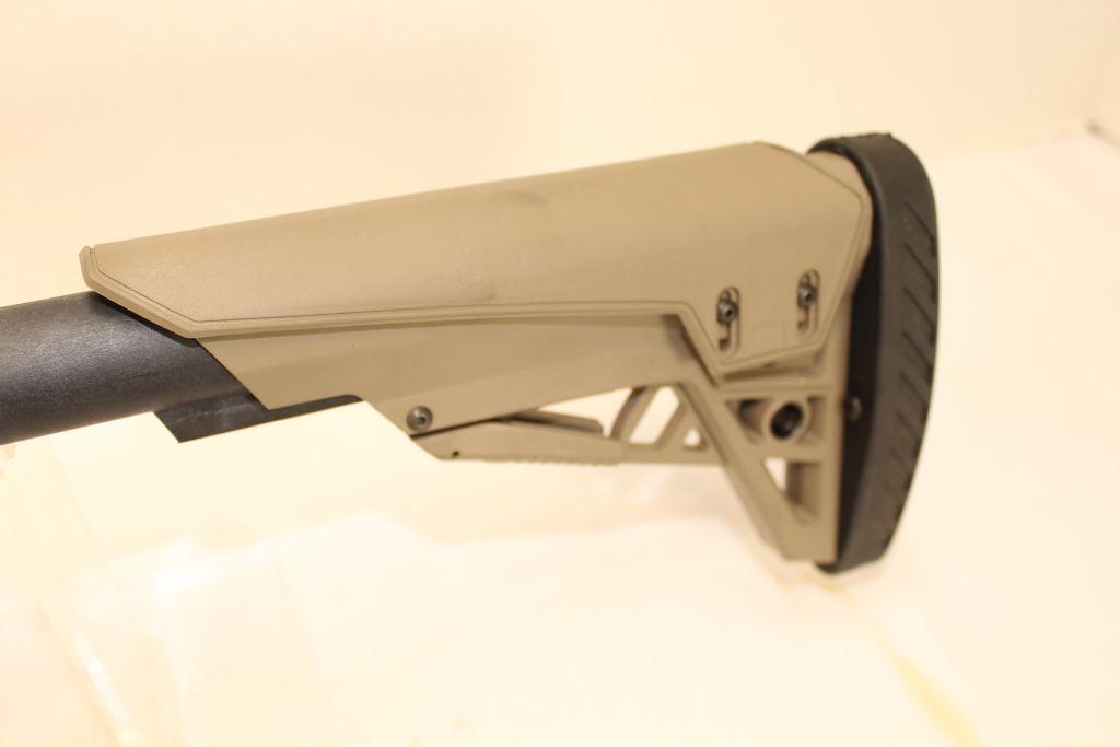 Mossberg Model 500, 12 gauge pump, collapsible stock, Talon F/E, 18.5" Barrel, matte with heath shie