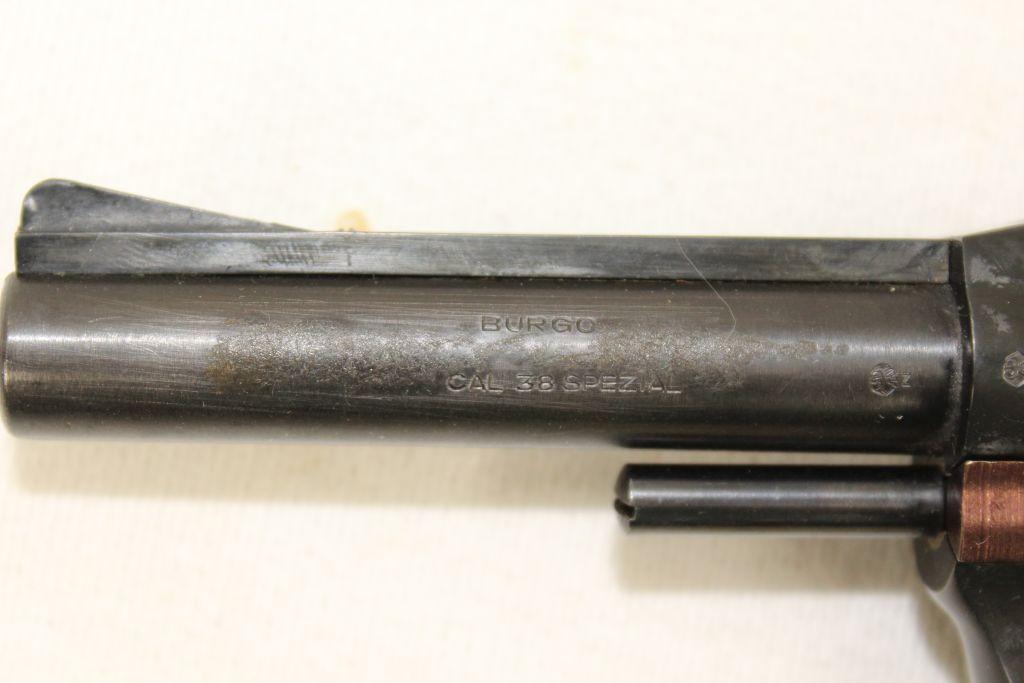 Burgo .38spl revolver, used, no case, sn 113697