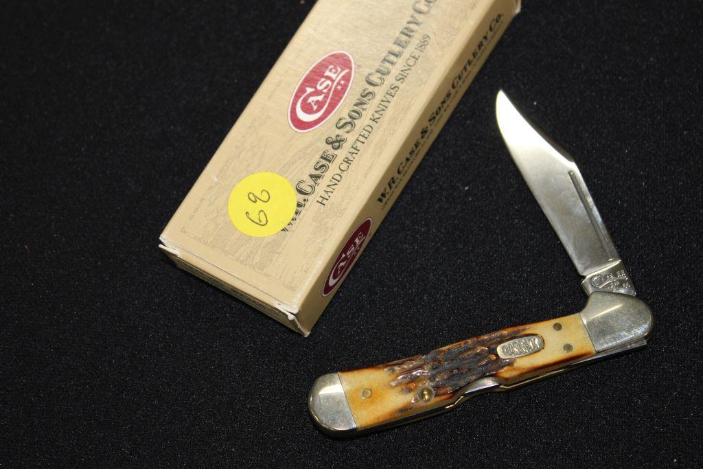 Case xx 51749 lss Single Blade, Case Shield Natural Bone Handle With Box