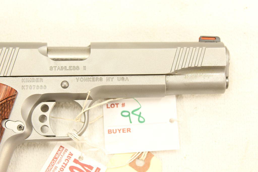 Kimber 1911, Stainless II, .45ACP, w/case, ANIB, sn K707666