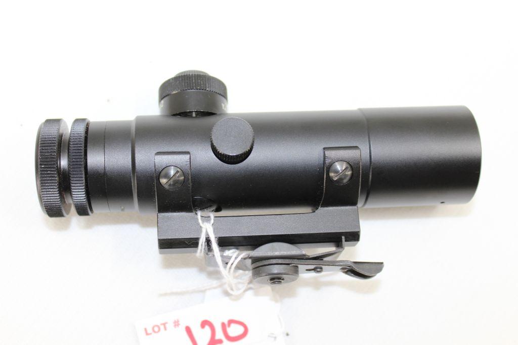 Colt manufactured 3x20 AR 15 carry handle scope with built in mount, excellent condition, w/duplex c