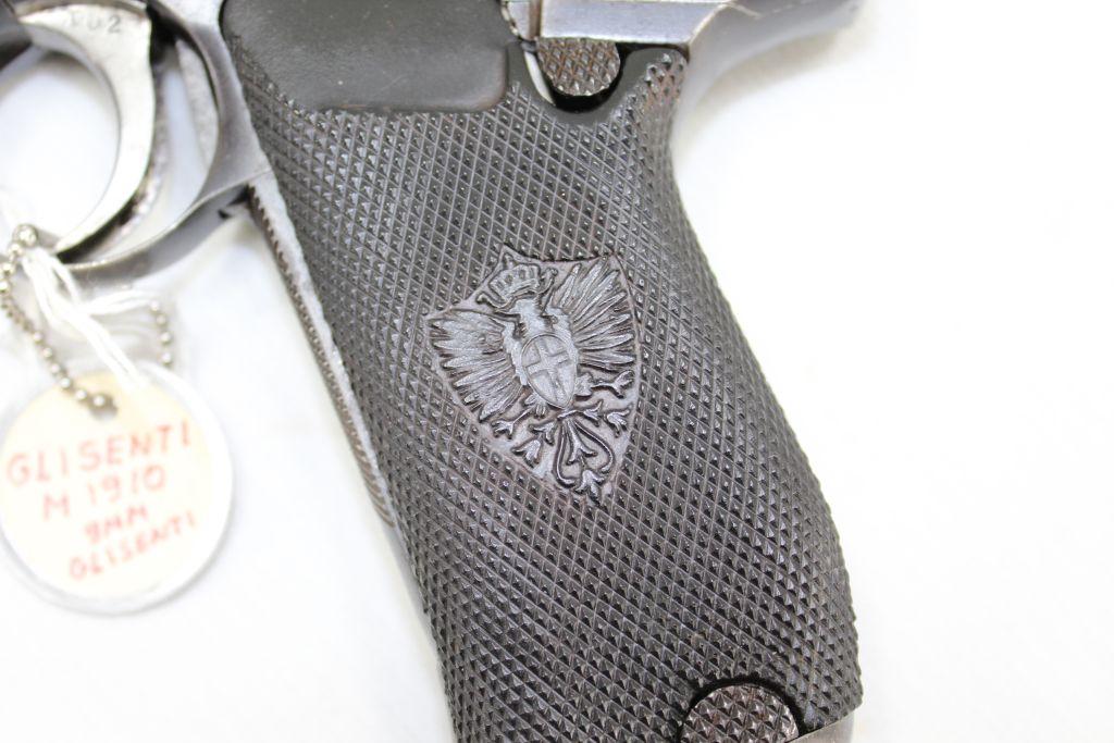 GLISENTI M1910, 9mm Gilsenti Caliber, sn# A-102