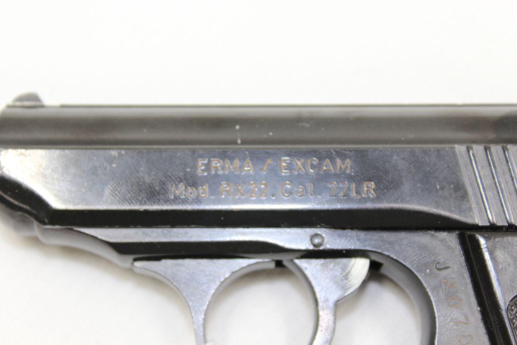 ERMA/EXCAM Model RX22 22. LR Semi-Auto Handgun Sn# J20787