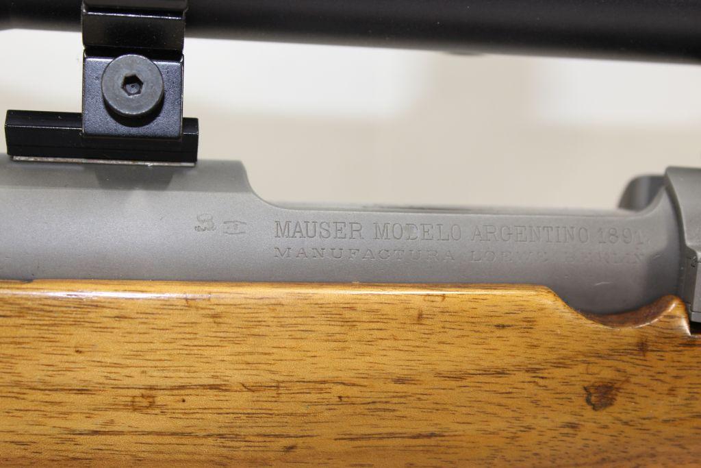 Argentine M91 Sporterized 7.65mm Rifle 25x32 Scope #A3191