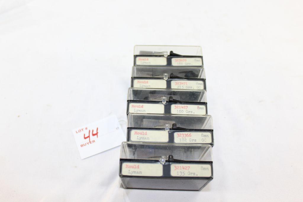 Lyman Bullet Moulds, 8mm - 5 different sizes, x5 bid