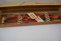 Ben Pearson Catalog No. 214-786 Vintage Hunting Arrows x 14; In Original Box
