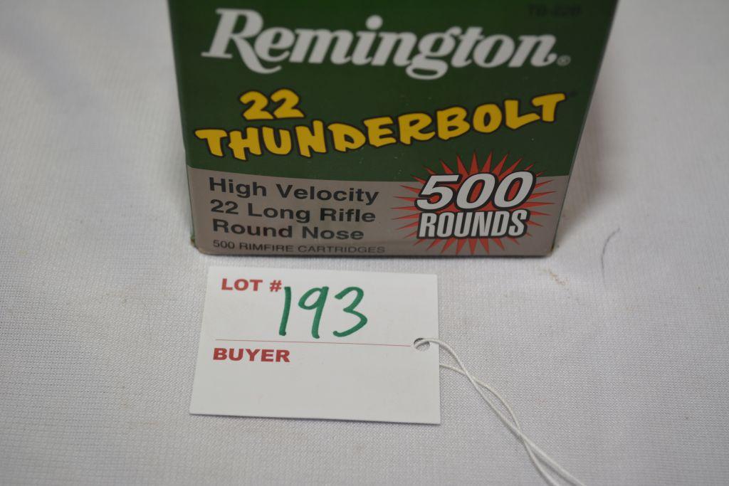 Remington 22 Thunderbolt High Velocity 22 Long Rifle Round Nose; 500 Rounds