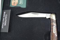 Buck Knife Special Edition Set, #373 Trio and #379 Solo folding knifes in metal case