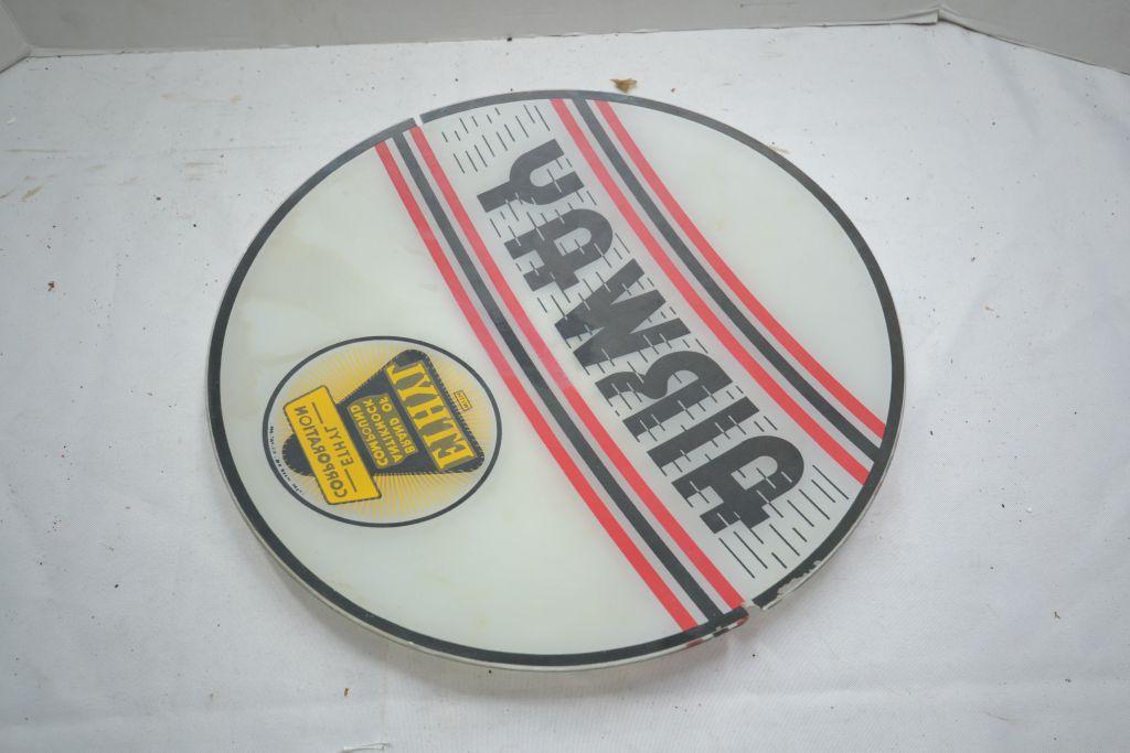 Vintage Airway Gas Globe Glass Face Plate Insert