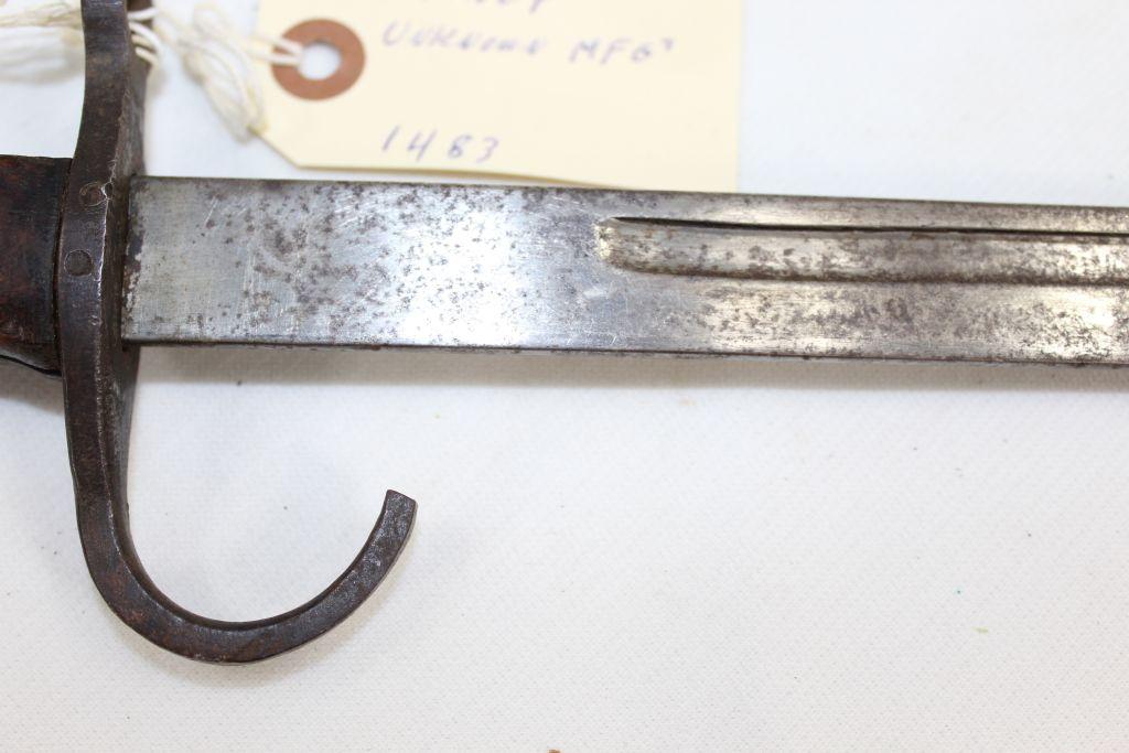 Japanese Rifle Bayonet; Unknown Maker; SN 1483; 19-3/4" OAL