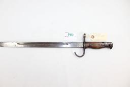 Japanese Rifle Bayonet; Unknown Maker; SN 1483; 19-3/4" OAL