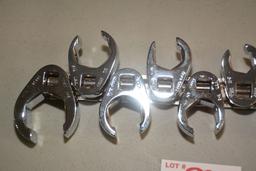 SK 10-Piece Standard 3/8" to 1" 3/8" Drive Crowfoot Set; Like New