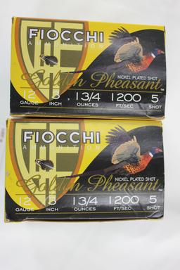 Fiocchi Golden Pheasant 12 Ga. 3" No. 5 Shot; 1 Full and 1 Partial Box; Approx. 45 Rds.