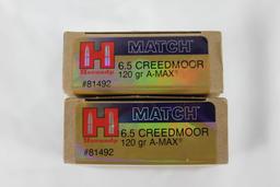 Hornady Match 6.5 Creedmoor 120 Gr. A-Max; 2 Boxes, 20 Rds./Box