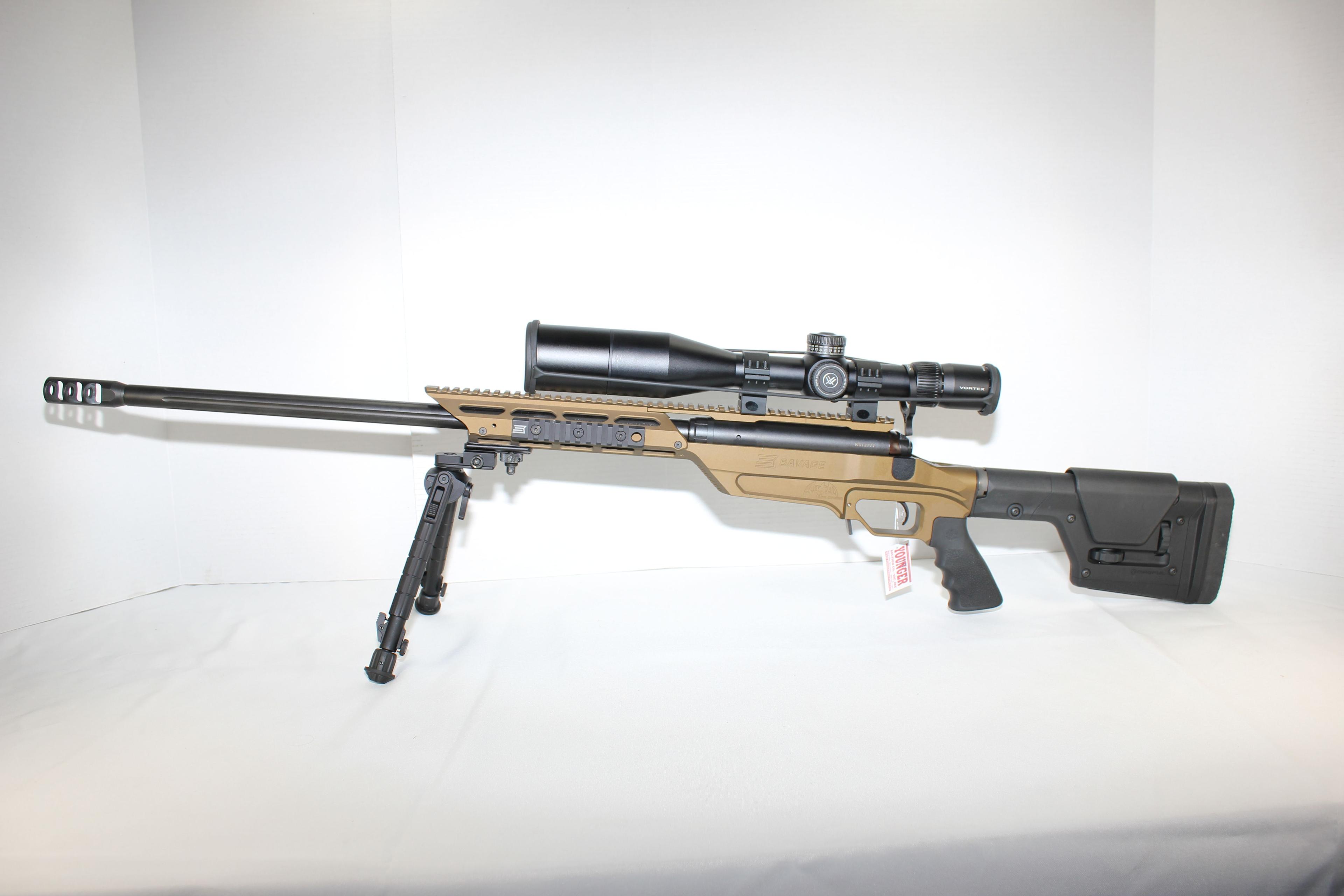 Savage 110BA .338 Lapua w/Adj. Trigger, Bipod, 1 Magazine, Muzzle Break, Picatinny Hand Guard Rails,