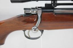 Factory FN Mauser Action; Made in Belgium; .338 Cal. Custom Rifle w/Adj. Trigger, 24" BBL, Lyman Per