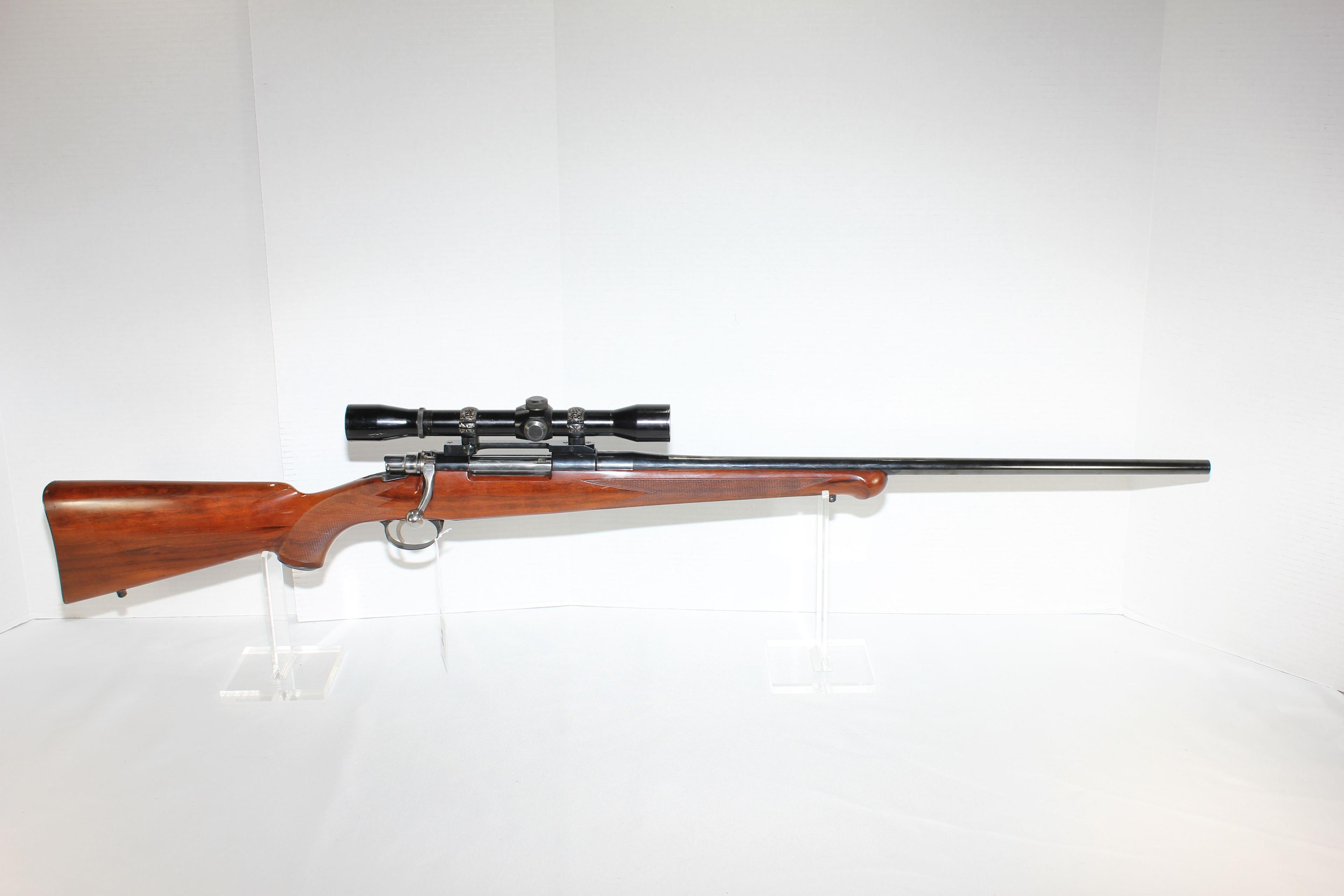 Factory FN Mauser Action; Made in Belgium; .338 Cal. Custom Rifle w/Adj. Trigger, 24" BBL, Lyman Per