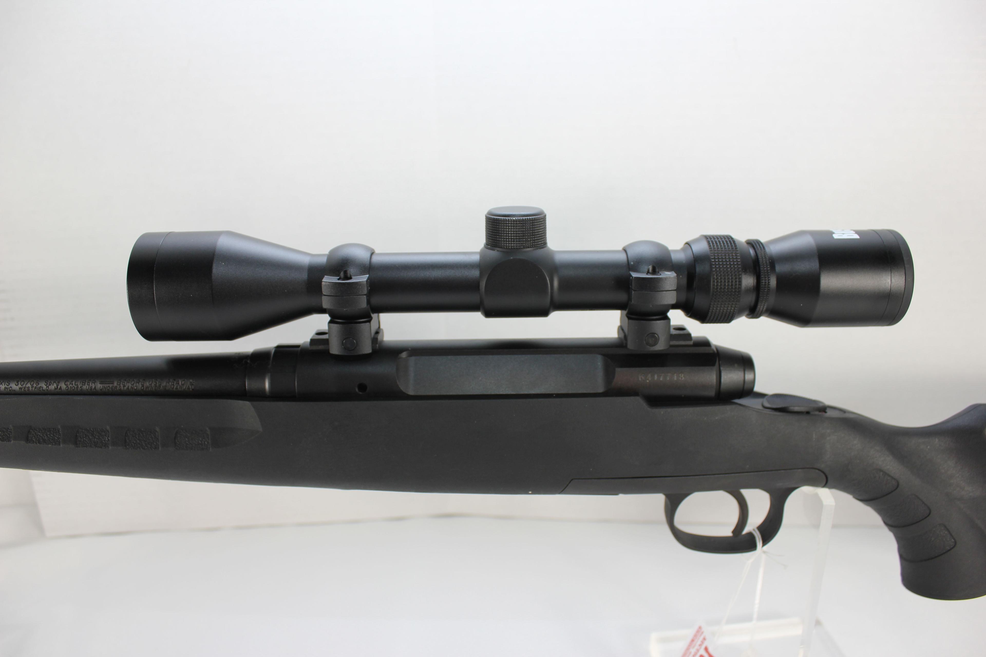 Savage Axis .30-06 Bolt Action Rifle w/Syn. Stock, Detachable Magazine, and Bushnell 3x9x40 Scope; S