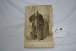 Vintage Photograph of a Gentleman Wearing Bear Skin Coat, 6 1/2"x 4"