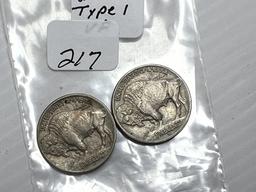1913D Type 1 Buffalo Nickel - VF; x's the Bid