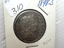 1898S Barber Half Dollar  - VF/XF