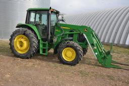 John Deere 7130 Tractor, MFWD, 1504 Hours, 2 SCV'S, 3pt, 540/1000pto, 6 Set Rear Wheel Weights, Quad
