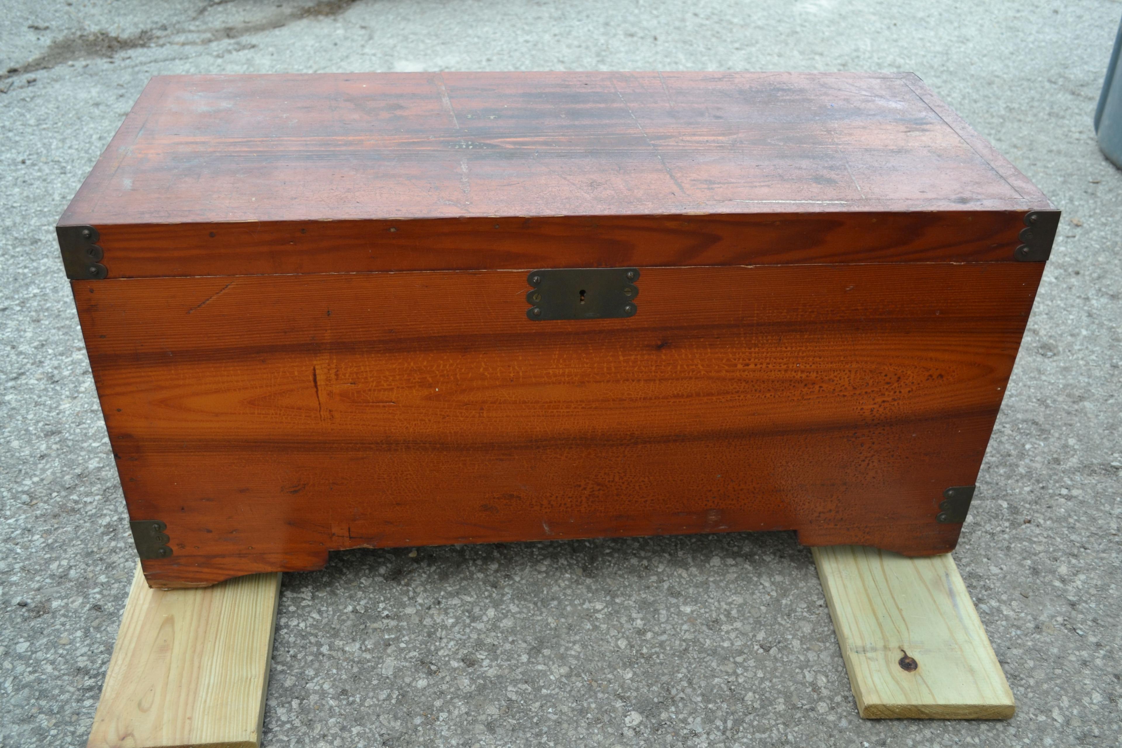 Small Handmade Pine Chest 32"x13-1/2"x15-1/2"