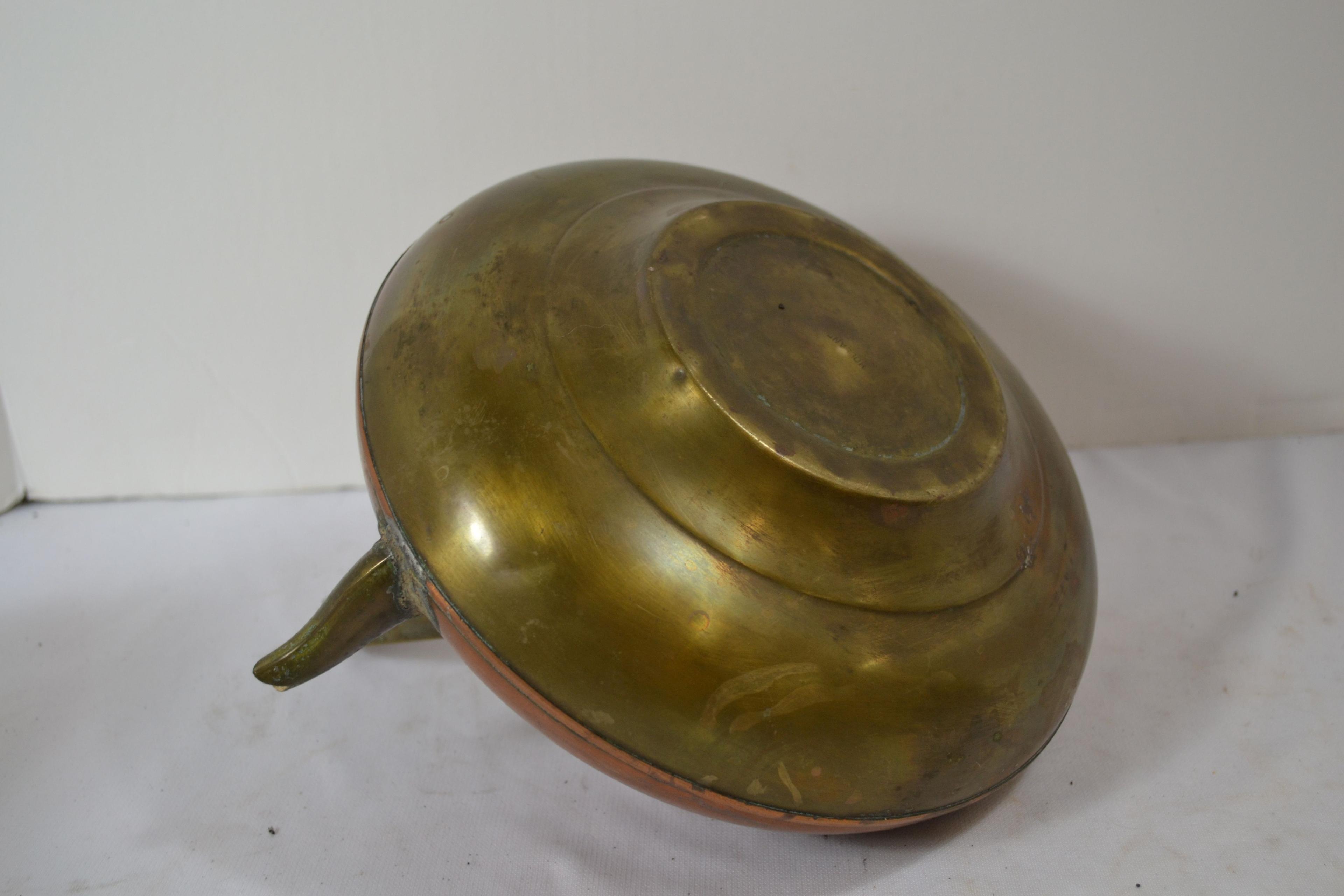 Vintage Brass and Copper Tea Kettle