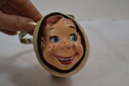 Child's Toy Howdy Doody Celluloid Ear Muffs; Note lot number in photo should be 148a, not 148.