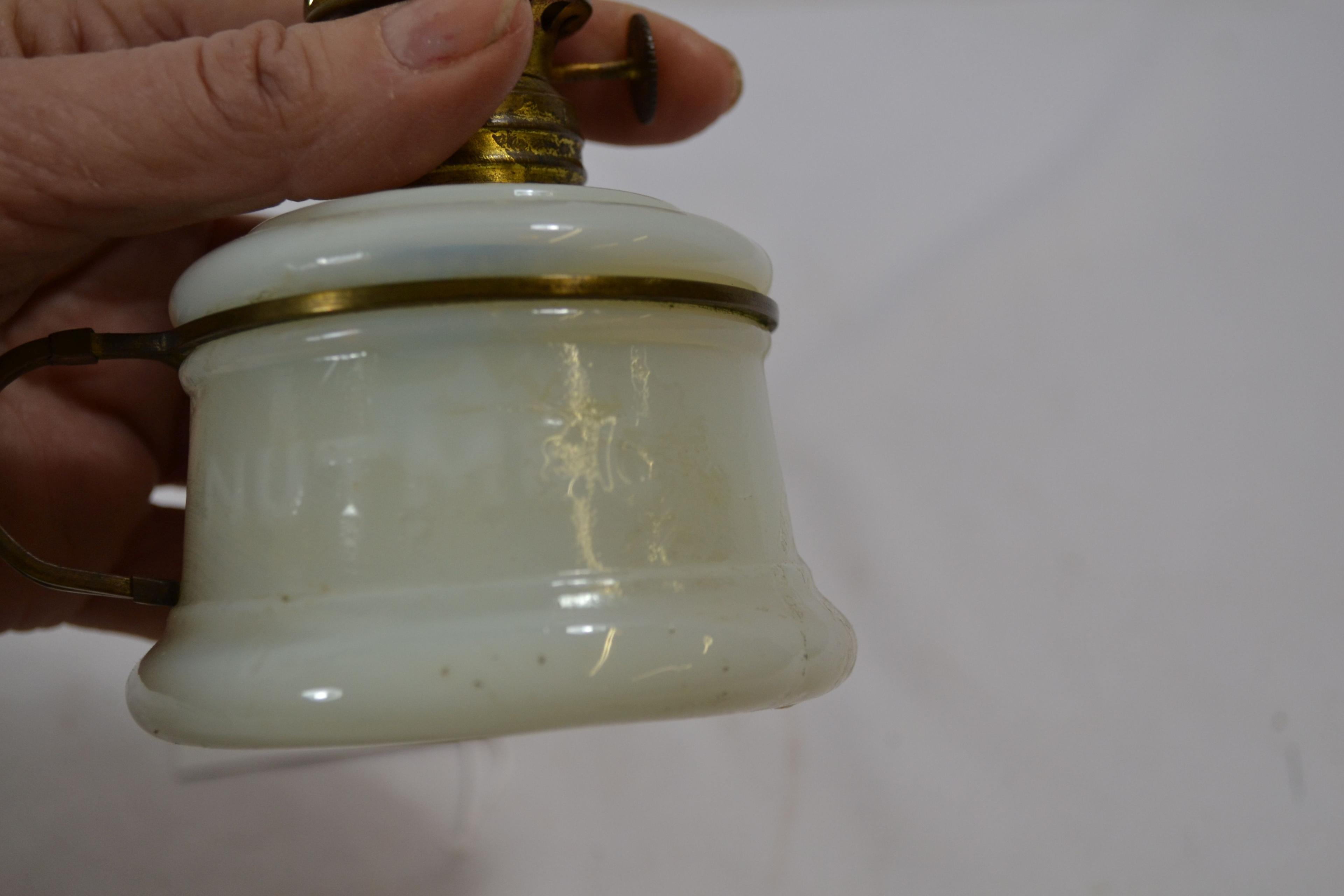 Vintage Opalescent Mini Finger Oil Lamp "Nutmeg"