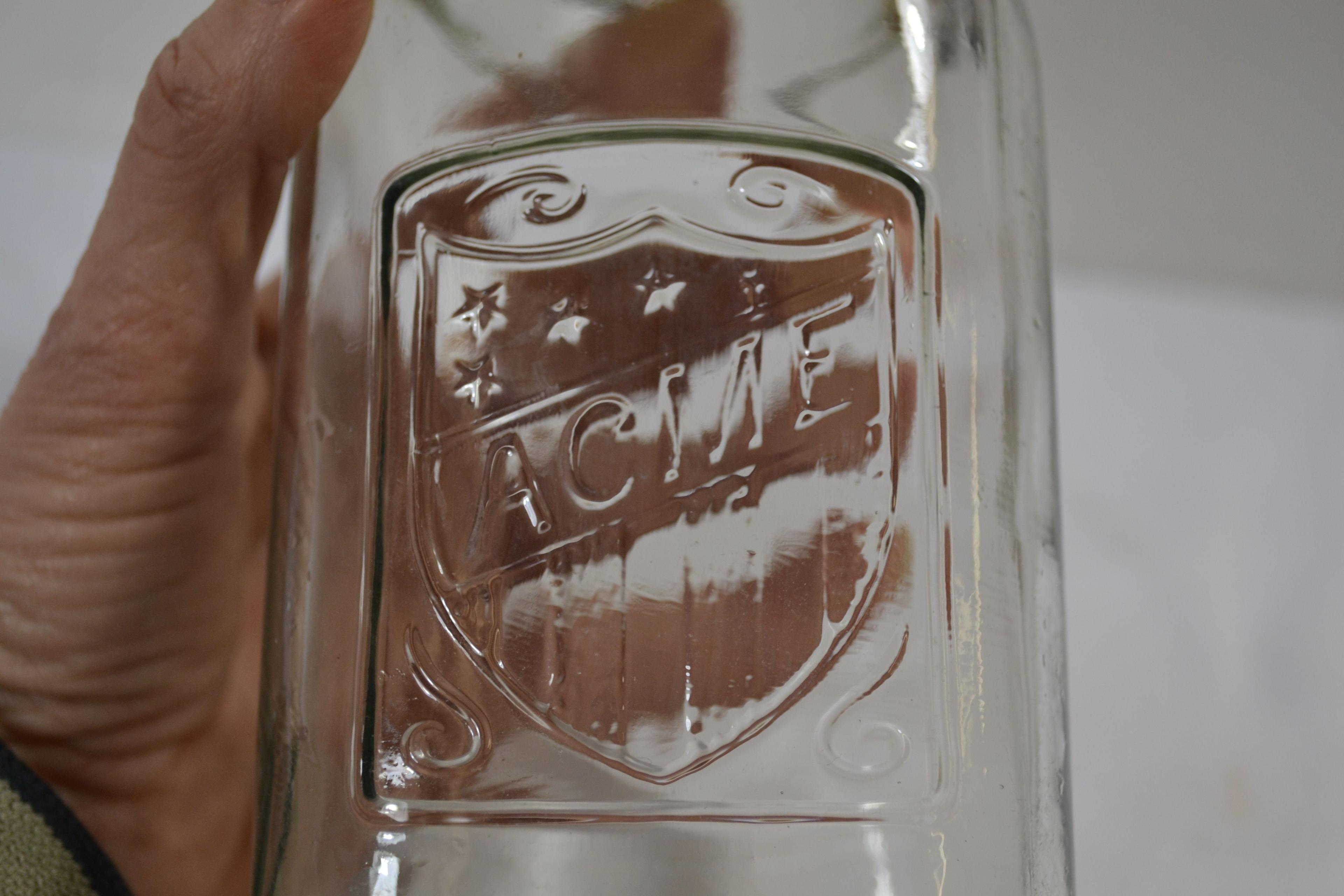 ACME Quart Clear Mason Jar w/Glass Lid