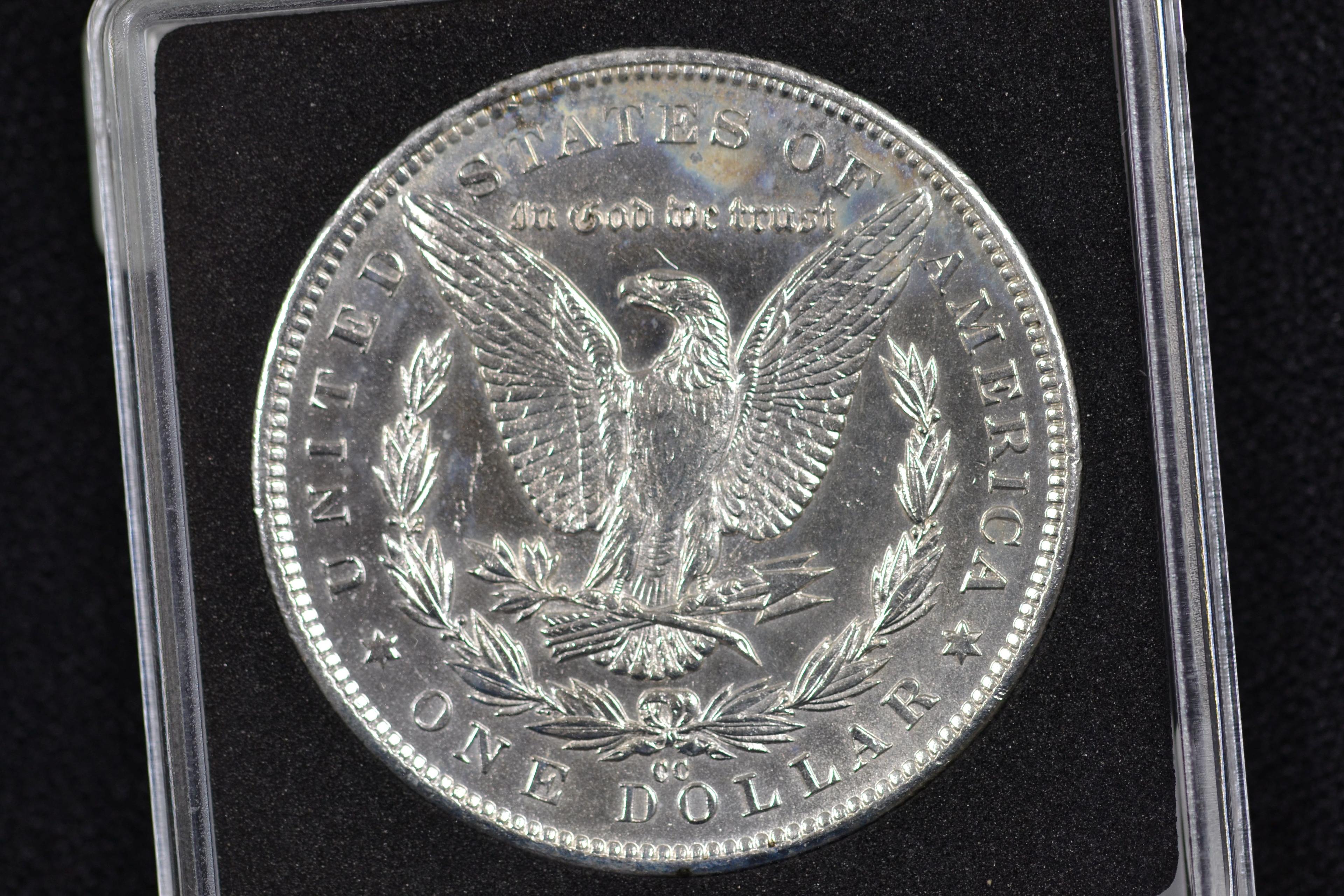 1891-CC Morgan Silver Dollar; MS 65