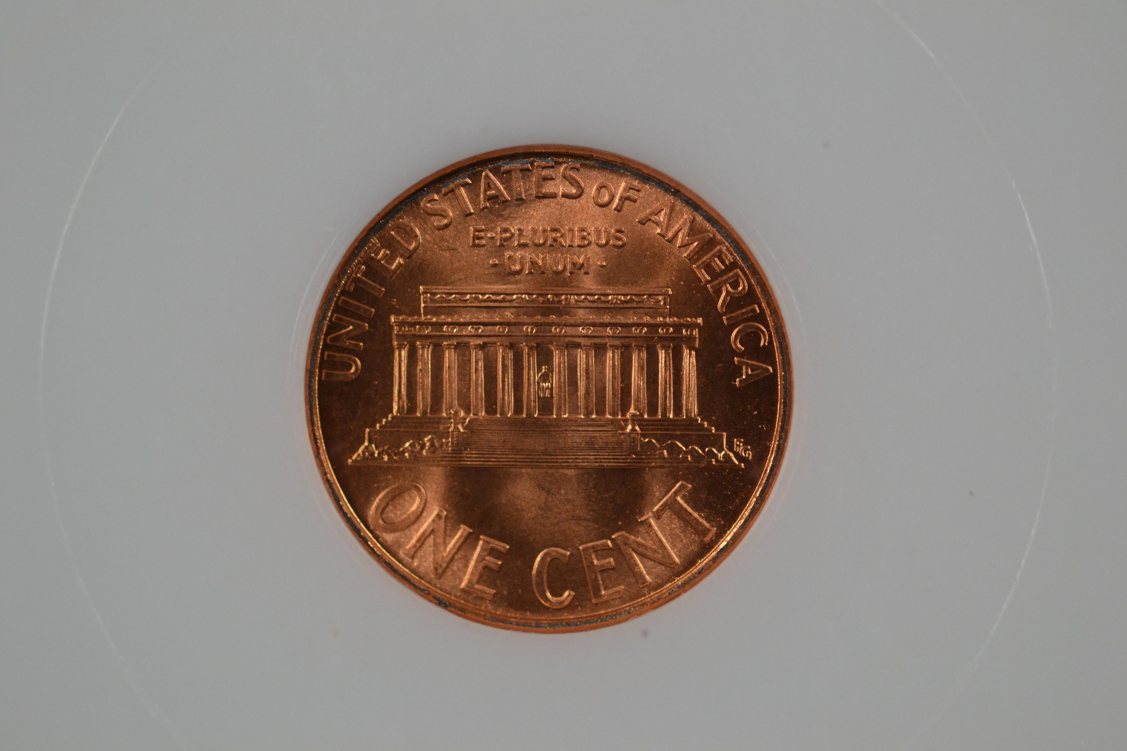 1995 Double Die Lincoln Penny; MS 66 Red