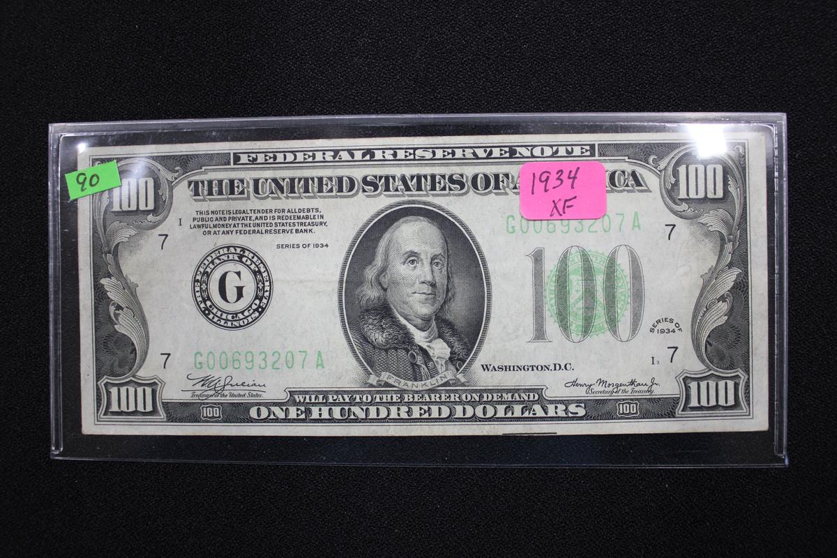 1934 One Hundred Dollar Bill; XF