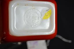 Pyrex Primary Red No. 501 Refrigerator Dish w/Lid; Mfg. 1947-1965