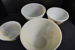 Fire-King Tulip Mixing Bowl Set