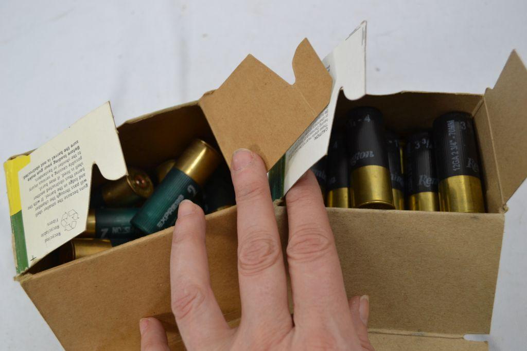 Remington Pheasant Loads, 12 Ga. Ammo 2-3/4" 4 Shot 25 Shells and Remington Express Partial Boxes